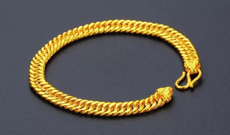 24K Gold Plated over Stainless Steel Miami Cuban Link Bracelet 14MM  7.5"-9.5" | eBay